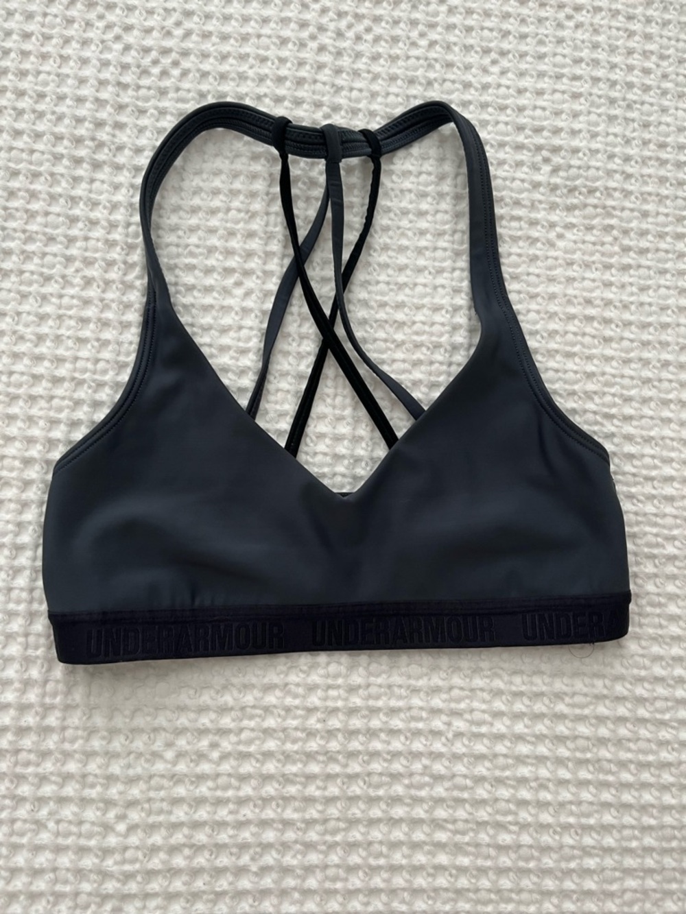 Under Armour Black Strappy Crisscross Sports Bra